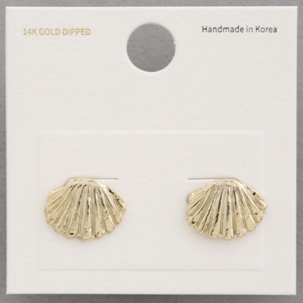 Seashell Gold Dipped Earring