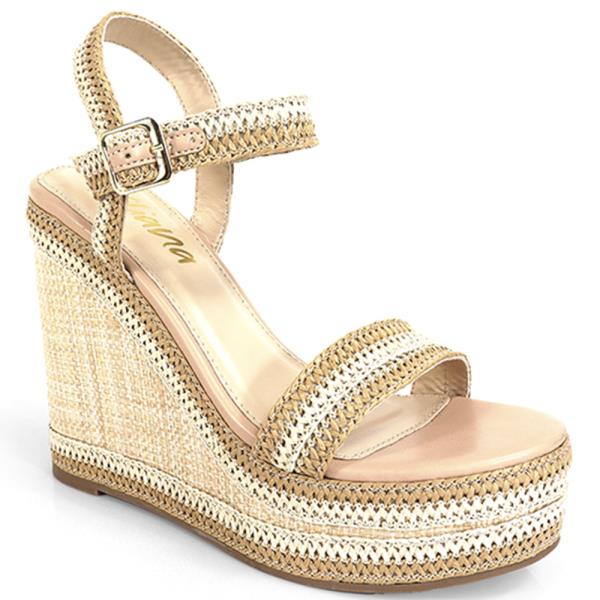 WOVEN OPEN ANKLE WEDGE 12 PAIRS