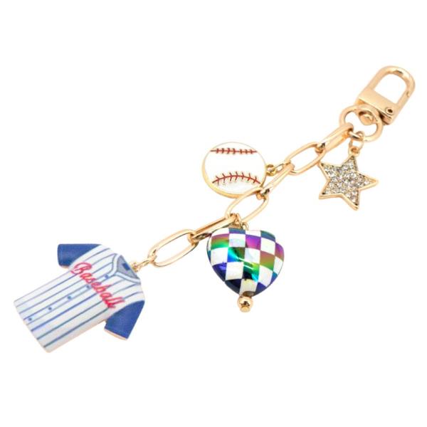 BASEBALL THEME CHARM BAG CHAIN