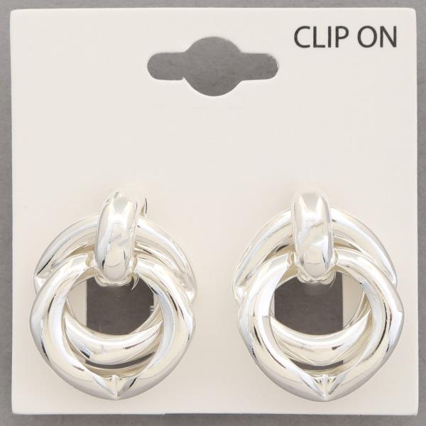 Round Clip On Earring