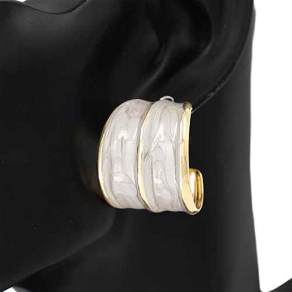 DOUBLE HOOP COLOR METAL EARRING