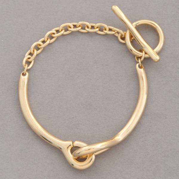 SODAJO Gold Dipped Toggle Metal Chain Bracelet