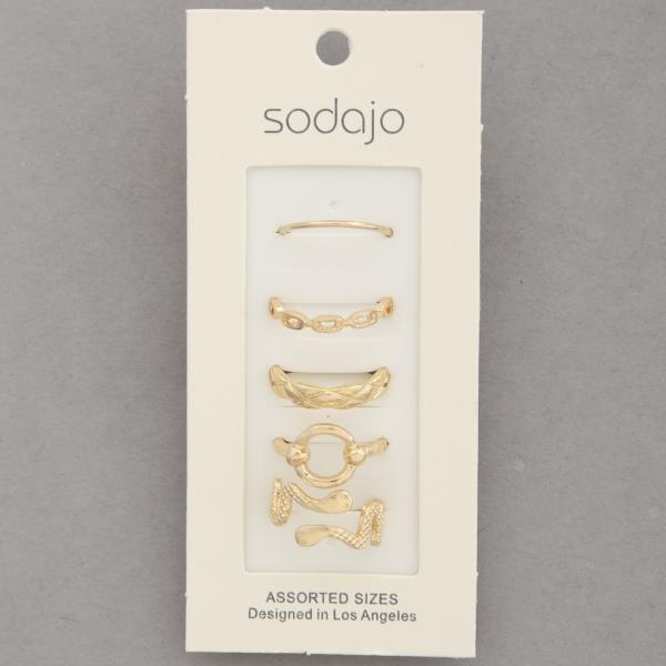 SODAJO Snake Assorted Ring Set