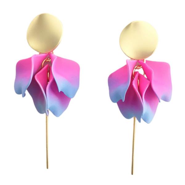 Gradation Flower Dangle Earring