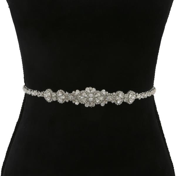 RHINESTONE PEARL BEAD BELT