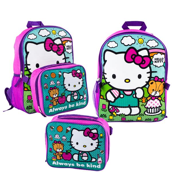 HELLO KITTY Backpack with Detachable Lunch Bag