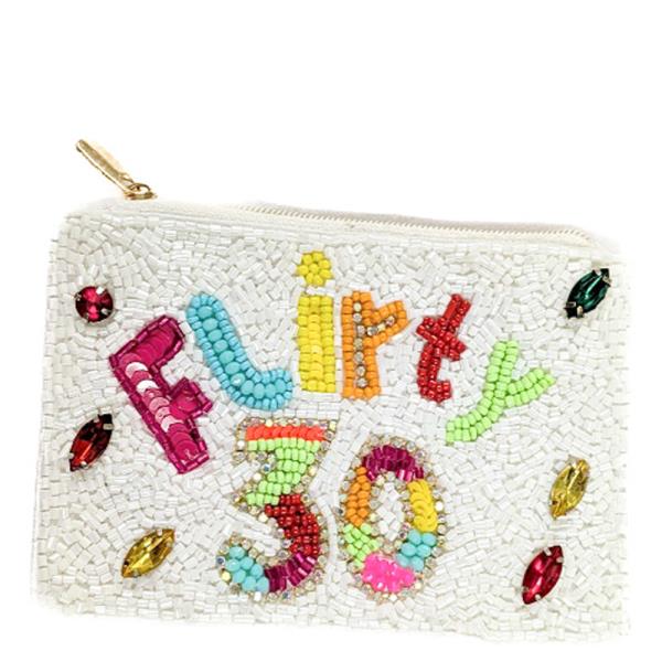 Flirty 30 Seed Bead Coin Purse