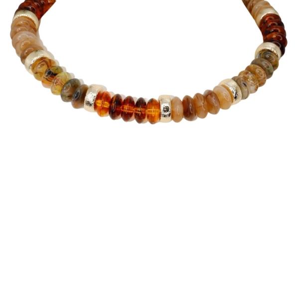 Metal Mixed Bead Short Necklace