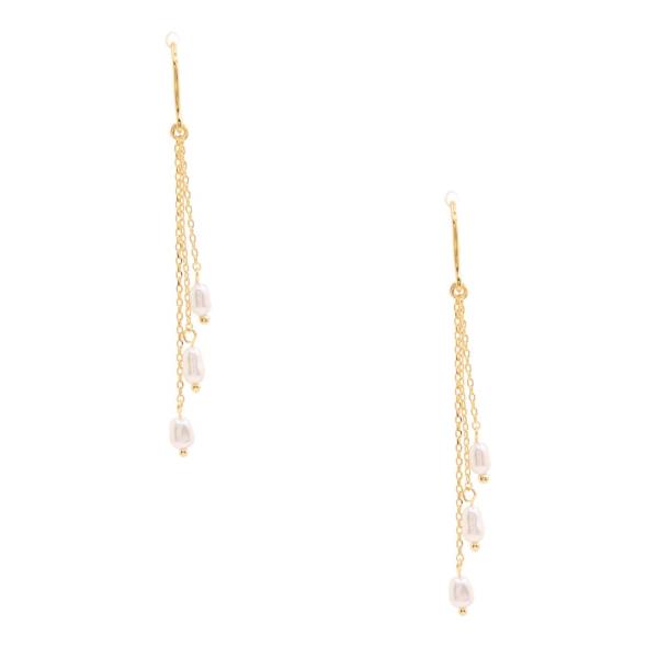 Pearl Bead Chain Dangle Earring