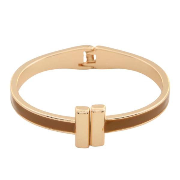 Color Metal Double Bar Bracelet