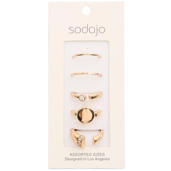 SODAJO Metal Assorted Ring Set