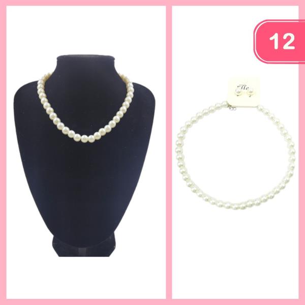 Pearl Choker Necklace (12 Units)