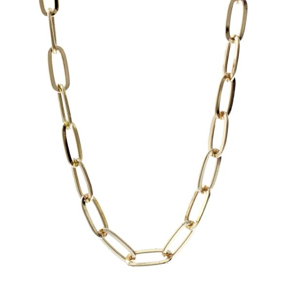 Oval Link Metal Necklace