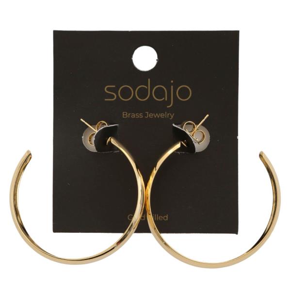 SODAJO OPEN HOOP GOLD FILLED EARRING