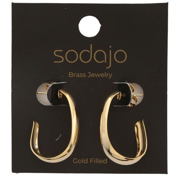 Sodajo Open Oval Gold Filled Earring