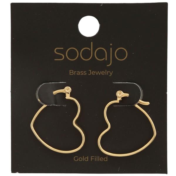 SODAJO HEART SHAPE GOLD FILLED EARRING