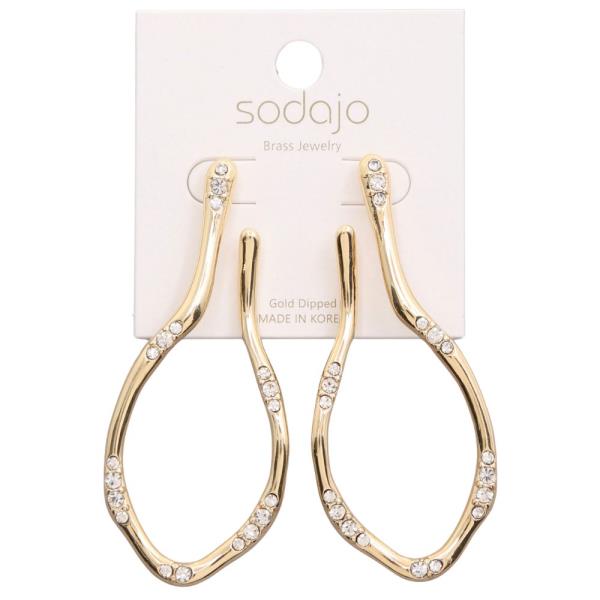 SODAJO Metal Teardrop Gold Dipped Earring