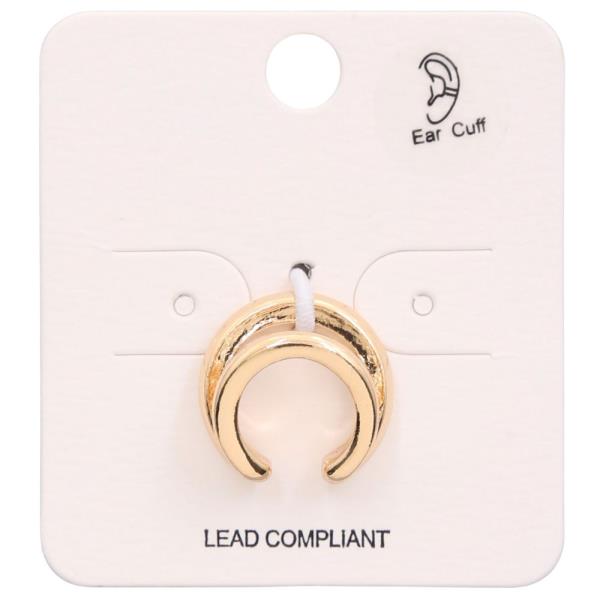 MIXED METAL DOUBLE LAYERED EAR CUFF