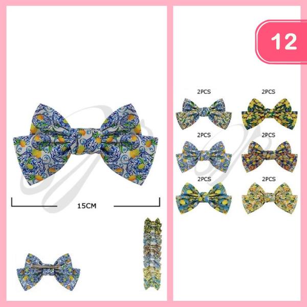 Lemon Hair Bow Pin (12 Units)
