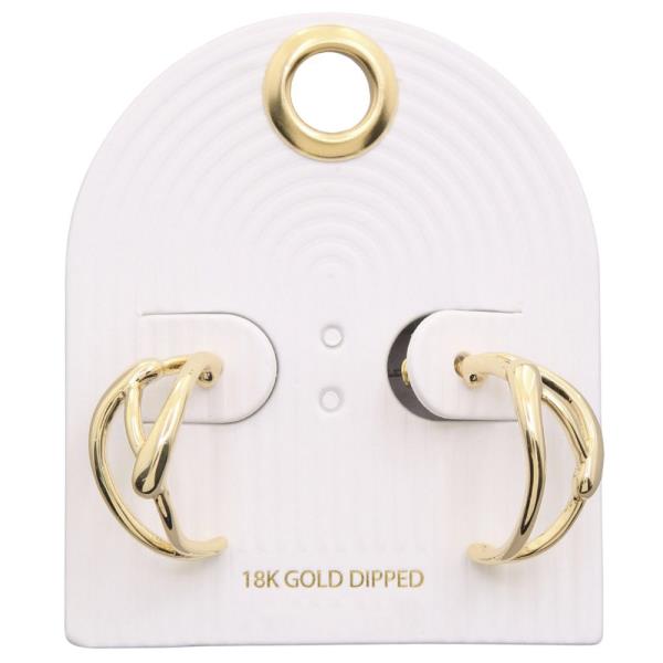 Organic Shape 18K Gold Dipped Earring