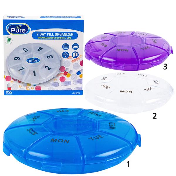 All Pure 7 Day Pill Case Organizer