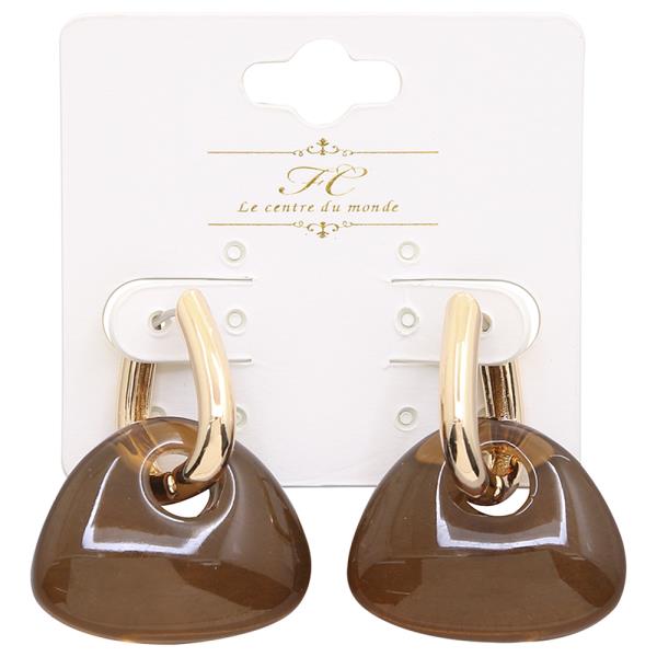 Chunky Resin Loop Drop Earrings