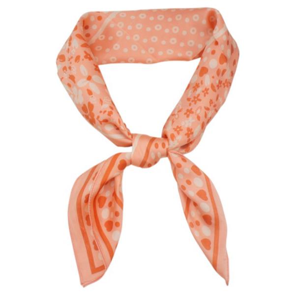 Polka Dot Floral Paisley Border Print Scarf