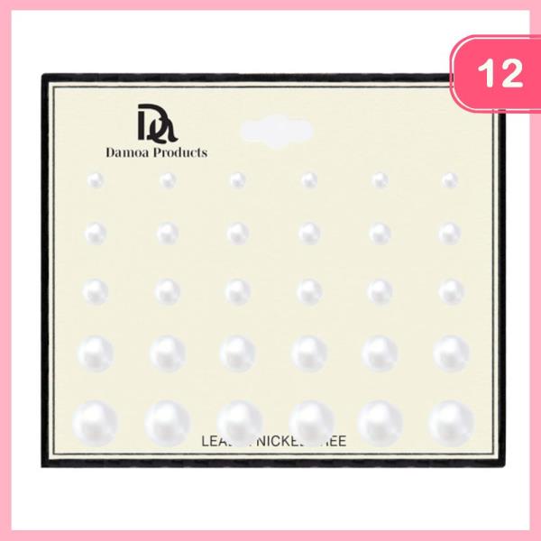 Pearl Post Earrings (12 Units)