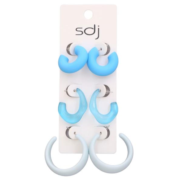 SDJ ASSORTED OPEN HOOP EARRING