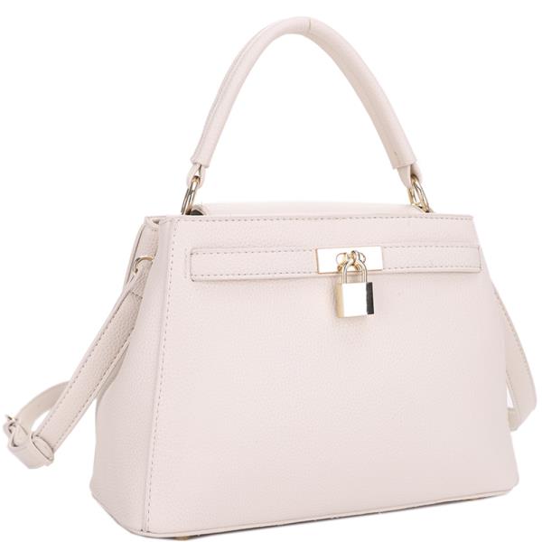 Textured Handle Satchel Bag