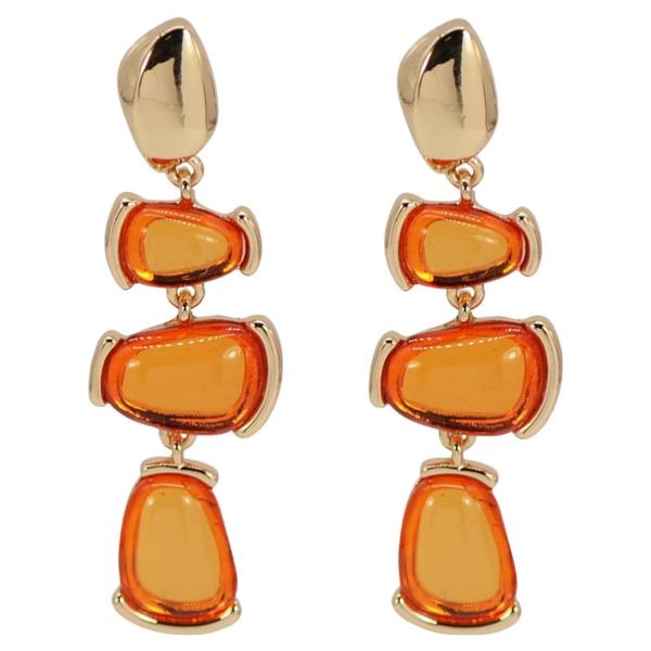 Multistep Resin Drop with Abstract Shape Earring