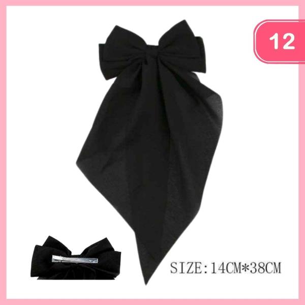 Long Tail Hair Bow Pin (12 Units)