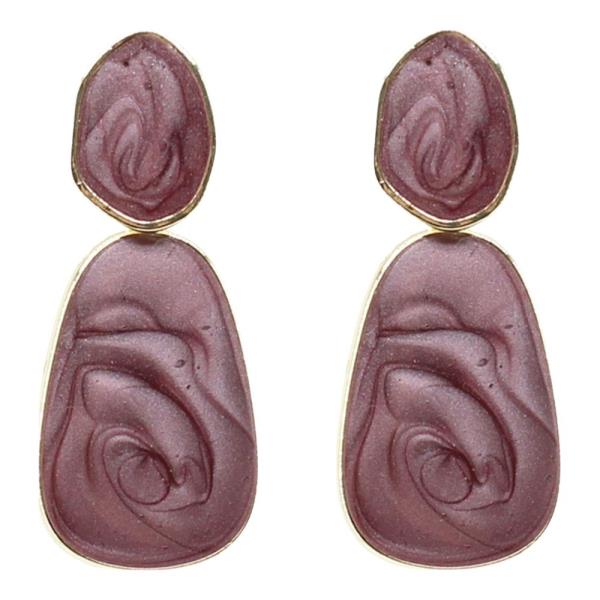 Resin Marble Swirl Abstract Drop Earrings