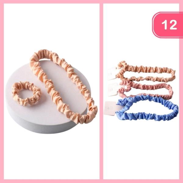 Ruched Headband Scrunchie (12 Units)