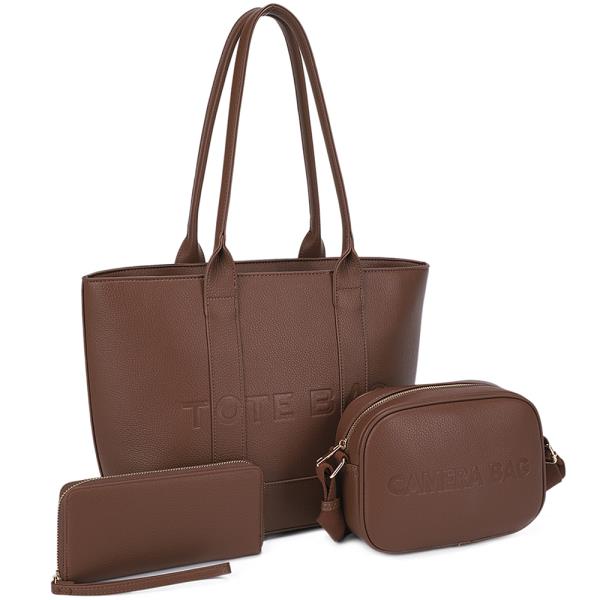 3IN1 Tote Bag W Crossbody and Wallet Set