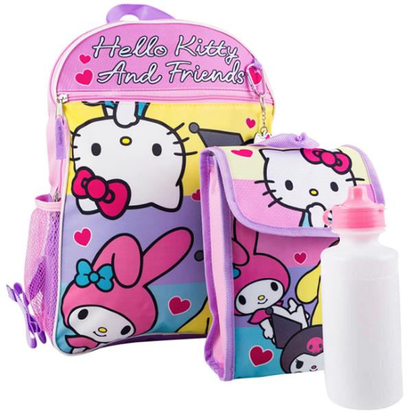 HELLO KITTY And Friends Backpack Set 5 Piece
