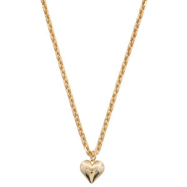 SODAJO PUFFY HEART PENDANT GOLD DIPPED NECKLACE
