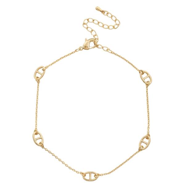 Oval Link Dainty Metal Bracelet