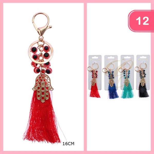 Evil Eye Tassel Keychain (12 Units)