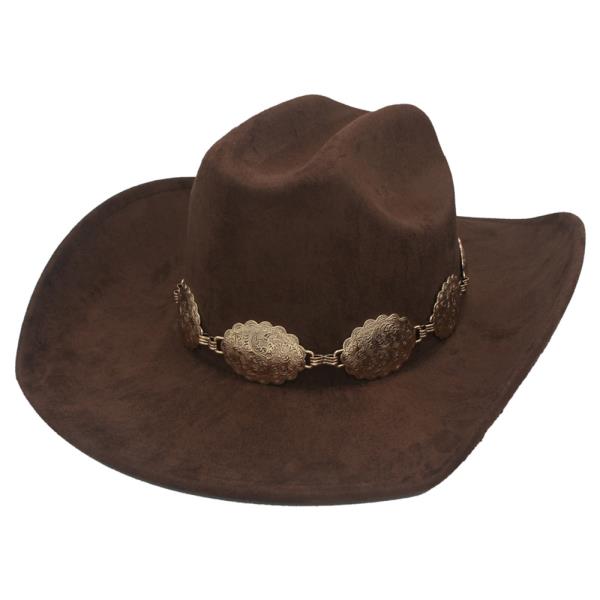 SWIRL FLORA CONCHO BAND COWBOY HAT