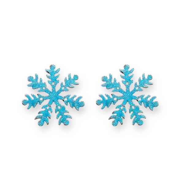 Christmas Enamel Snowflake Post Earring