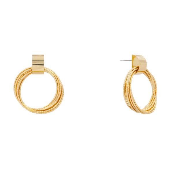 Multi Ring Metal Earring