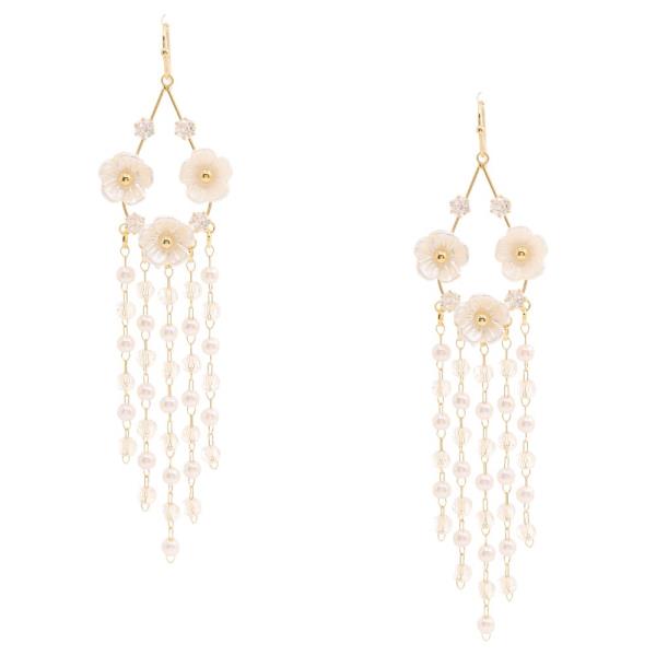 Acrylic Flower Chandelier Earring
