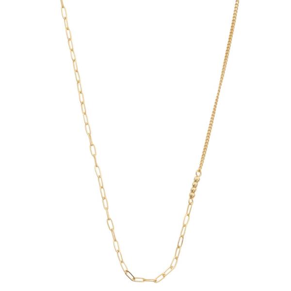 SODAJO DAINTY OVAL LINK GOLD DIPPED NECKLACE