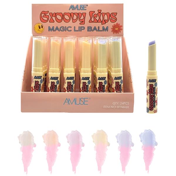 AMUSE GROOVY LIPS MAGIC LIP BALM (24 UNITS)