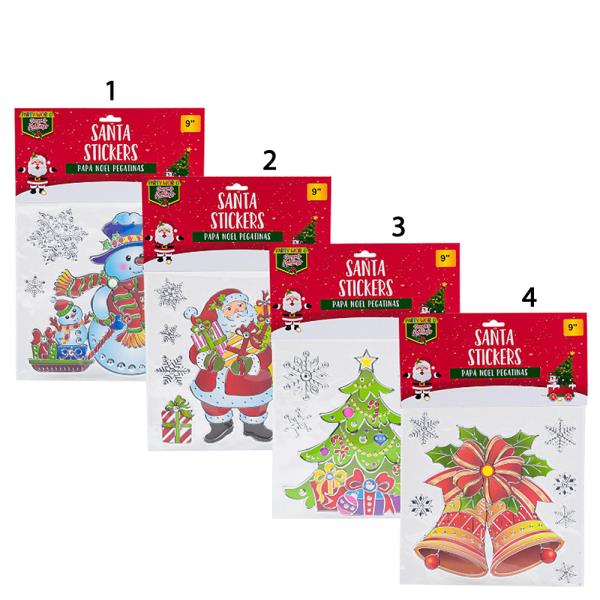 CHRISTMAS SANTA STICKERS DECOR