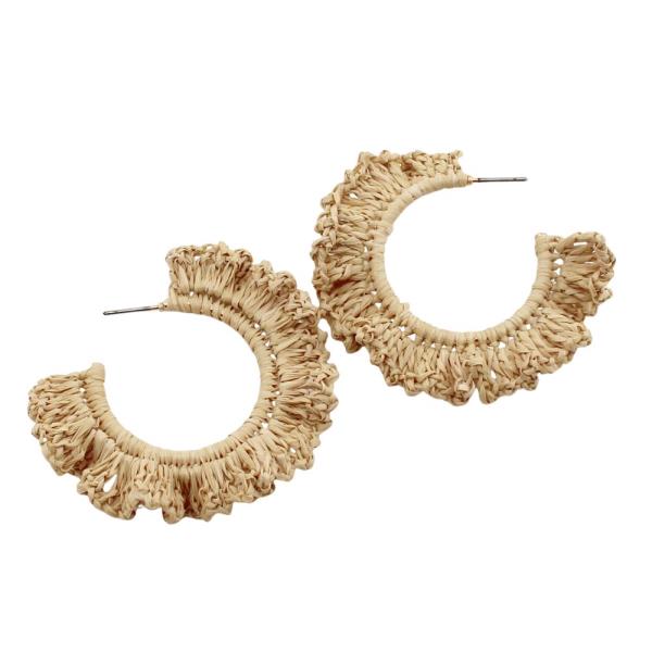 RUFFLE OPEN HOOP EARRING
