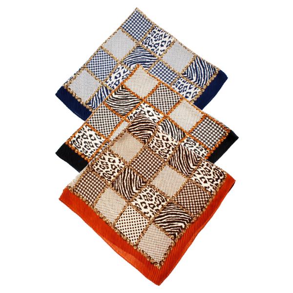 SOFT LIGHTWEIGHT LEOPARD PLEATS BANDANA SCARF