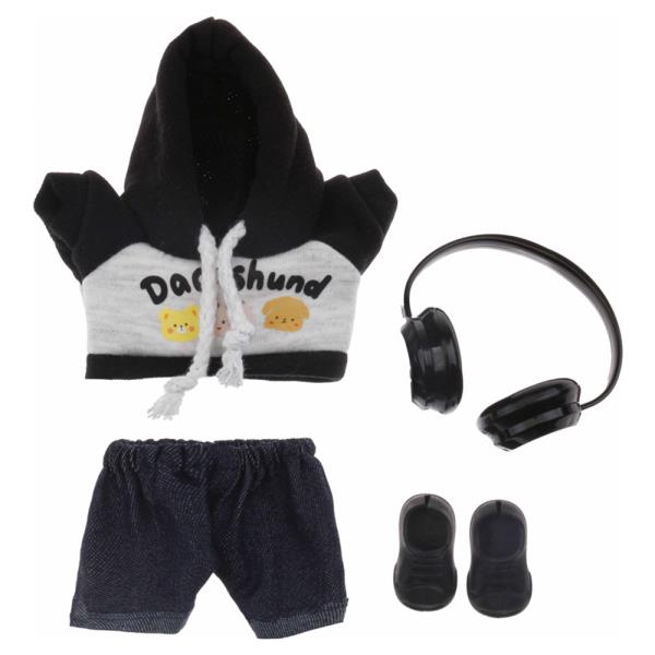 Doll Top Denim Shorts Plastic Shoes Headphones