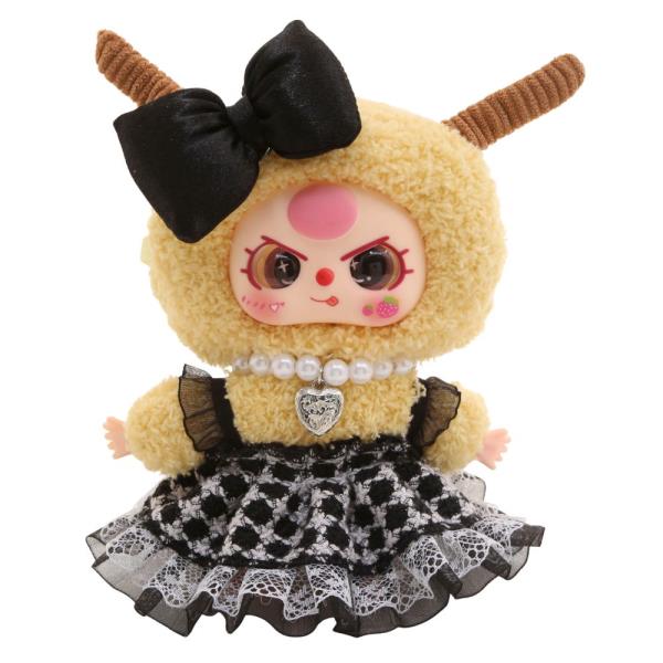 Mini Doll Bow Crochet Lace Dress Pearl Outfit Set